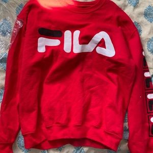 red fila crewneck